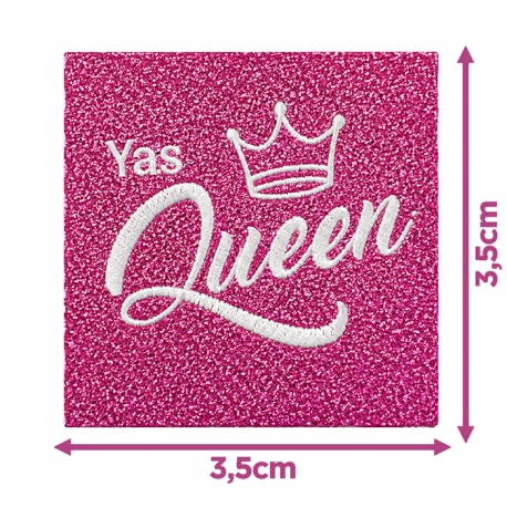 Écusson carré 3,5 cm Yas Queen