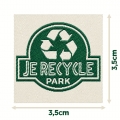 Écusson carré 3,5 cm Je recycle