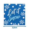 Écusson carré 3,5 cm Let it Snow