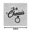 Écusson carré 3,5 cm Je te choisis