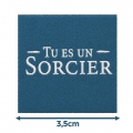 Écusson carré 3,5 cm Tu es un sorcier