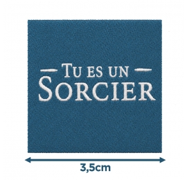 Écusson carré 3,5 cm Tu es un sorcier