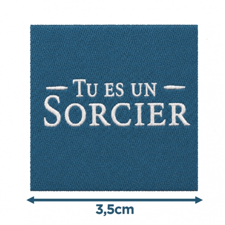 Écusson carré 3,5 cm Tu es un sorcier