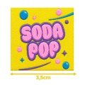 Écusson carré 3,5 cm Soda Pop