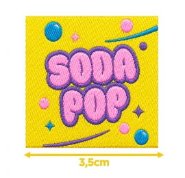 Écusson carré 3,5 cm Soda Pop