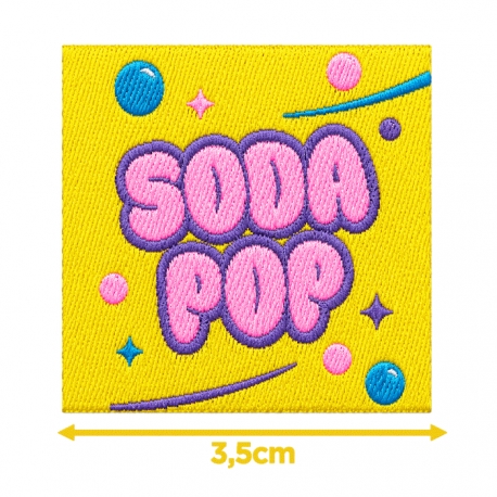 Écusson carré 3,5 cm Soda Pop