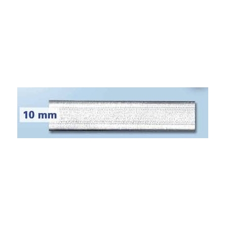 Elastique plat rigide 10 mm blanc