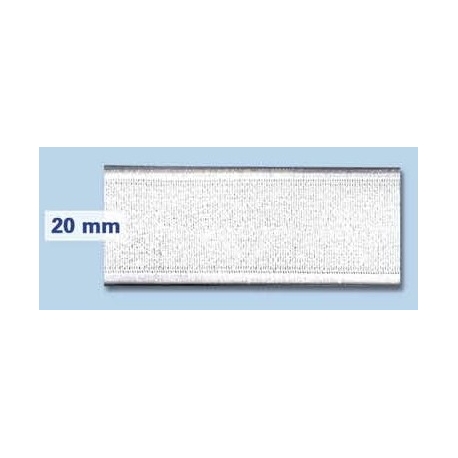 Elastique plat rigide 20 mm blanc