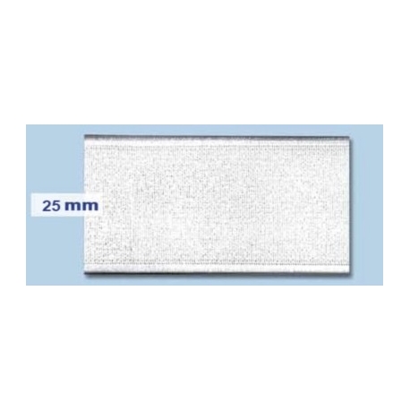 Elastique plat rigide 25 mm blanc