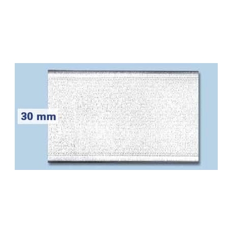 Elastique plat rigide 30 mm blanc