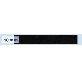 Elastique plat rigide 10 mm noir