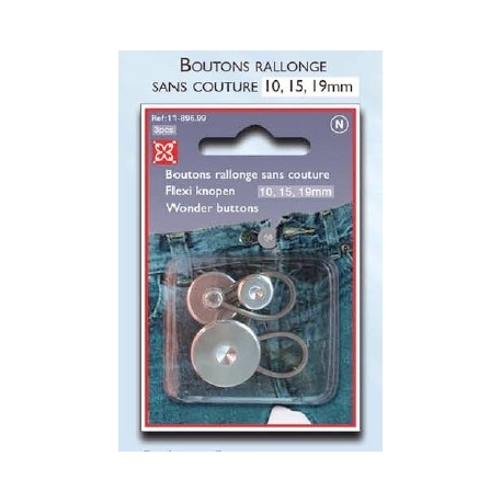 Boutons rallonge sans couture - Intermercerie