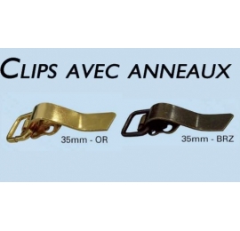 Clips avec anneaux métal