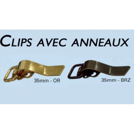 Clips avec anneaux métal