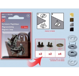 Fermeture magnétique 18 mm à griffes