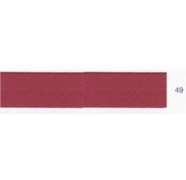 Biais polyester unis rose rouge 49